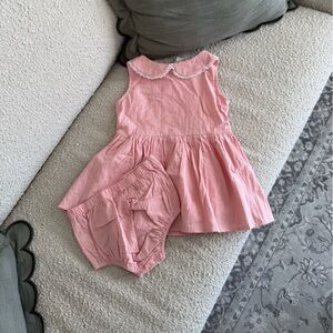 Vanluke Cotton Girls Dress/Long Top and Bloomers🤍